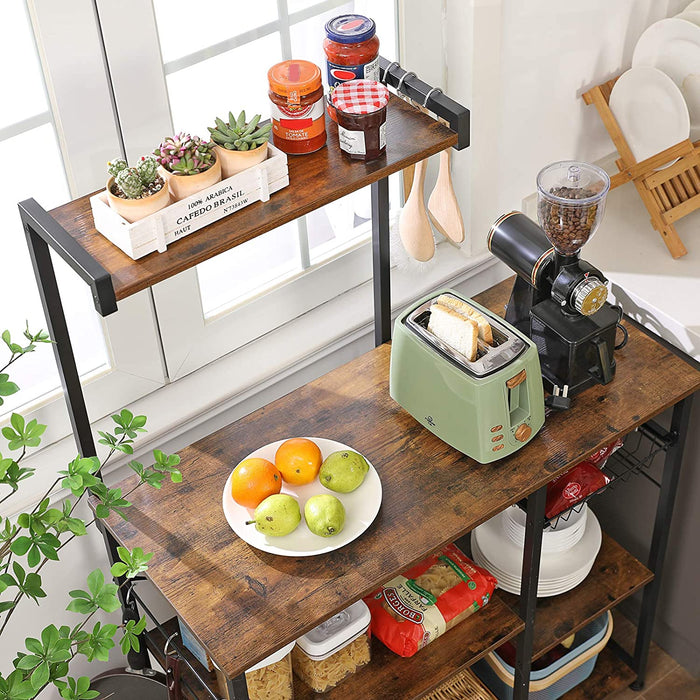Opbergrek keuken Industrieel Design | Houtlook en Staal | 90x40x132cm - Industrieelinhuis.nl
