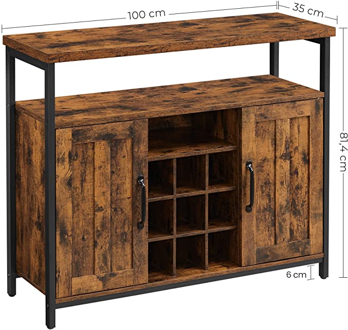 Dressoir, keukenkast, opbergkast, wijnkast, - Industrieelinhuis.nl