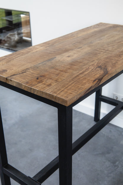 Bartafel Industrieel | Boomstam bartafels | 135x65x105cm