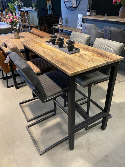 Bartafel Industrieel | Boomstam bartafels | 135x65x105cm