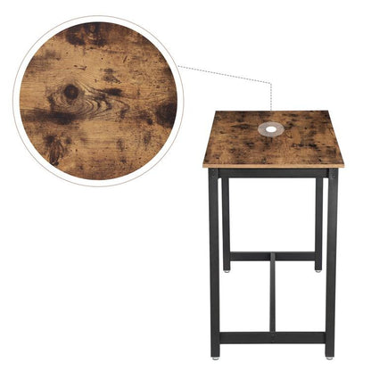 Bartafel Industrieel Design | Houtlook en Staal | 120x60x90cm