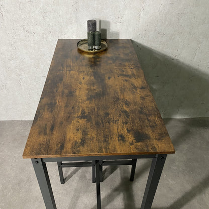 Bartafel met krukken (2) industrieel | Bartafel set