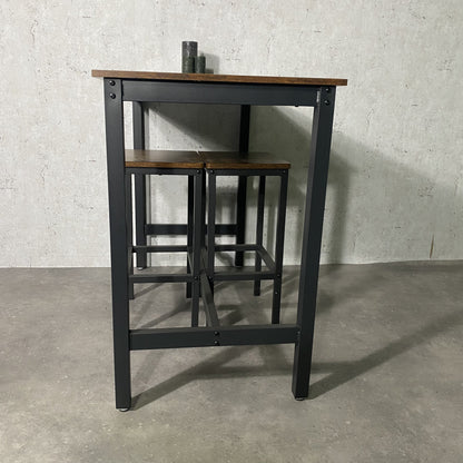Bartafel met krukken (2) industrieel | Bartafel set