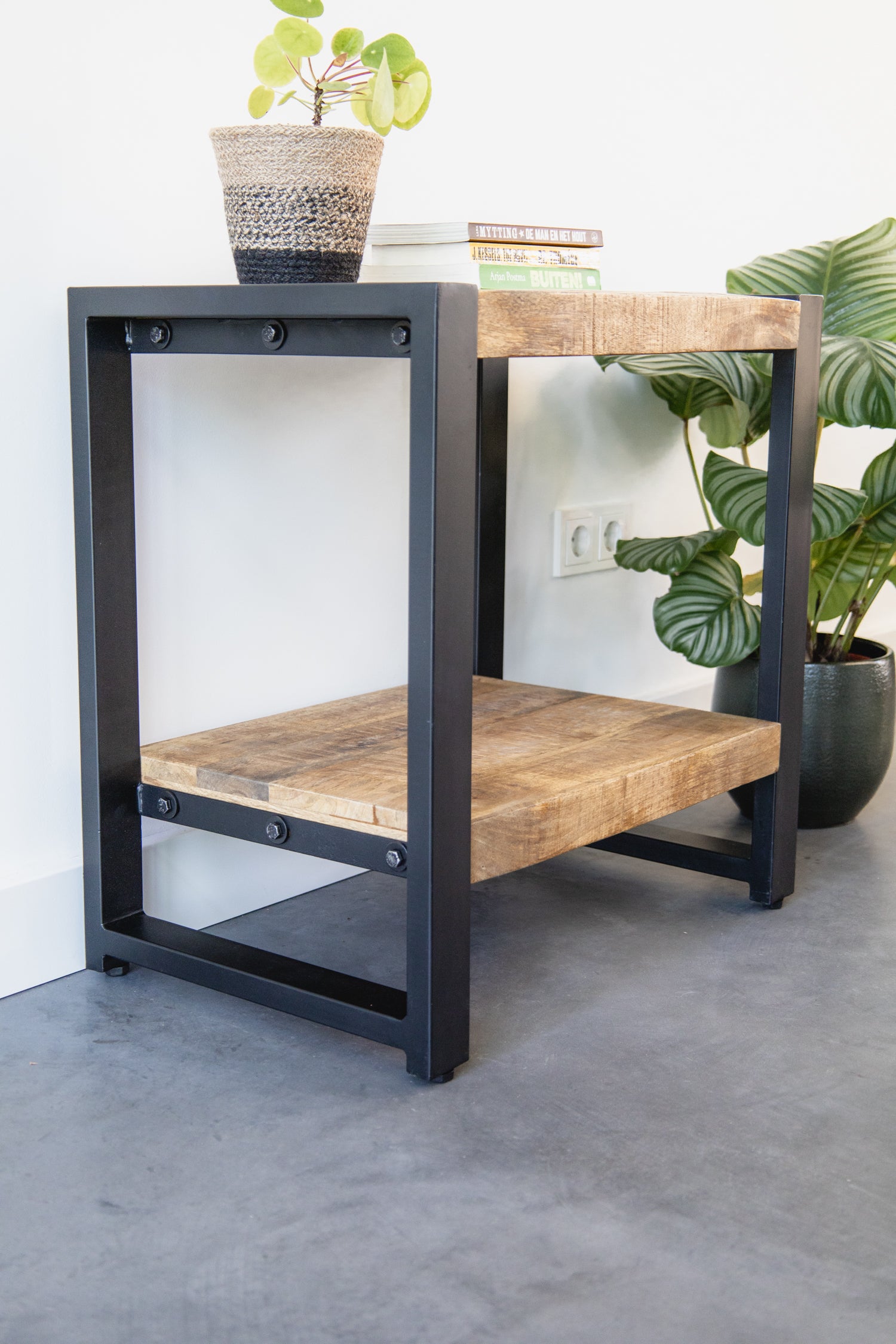 Bijzettafel mangohout | 60x40x60