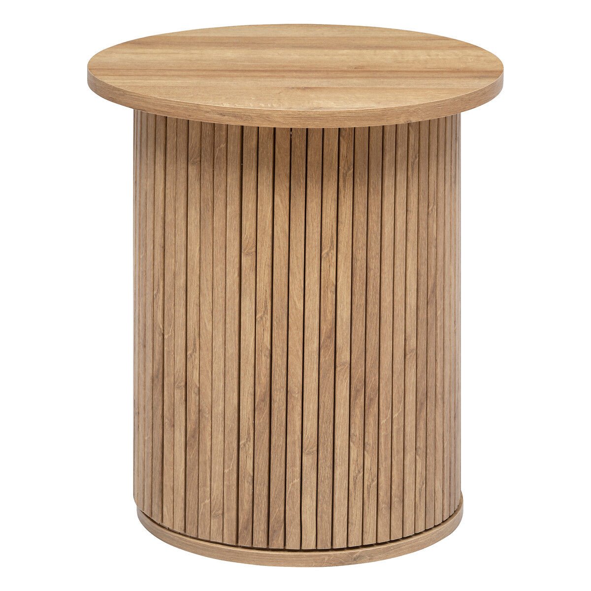 Bijzettafel van hout met een ronde vorm