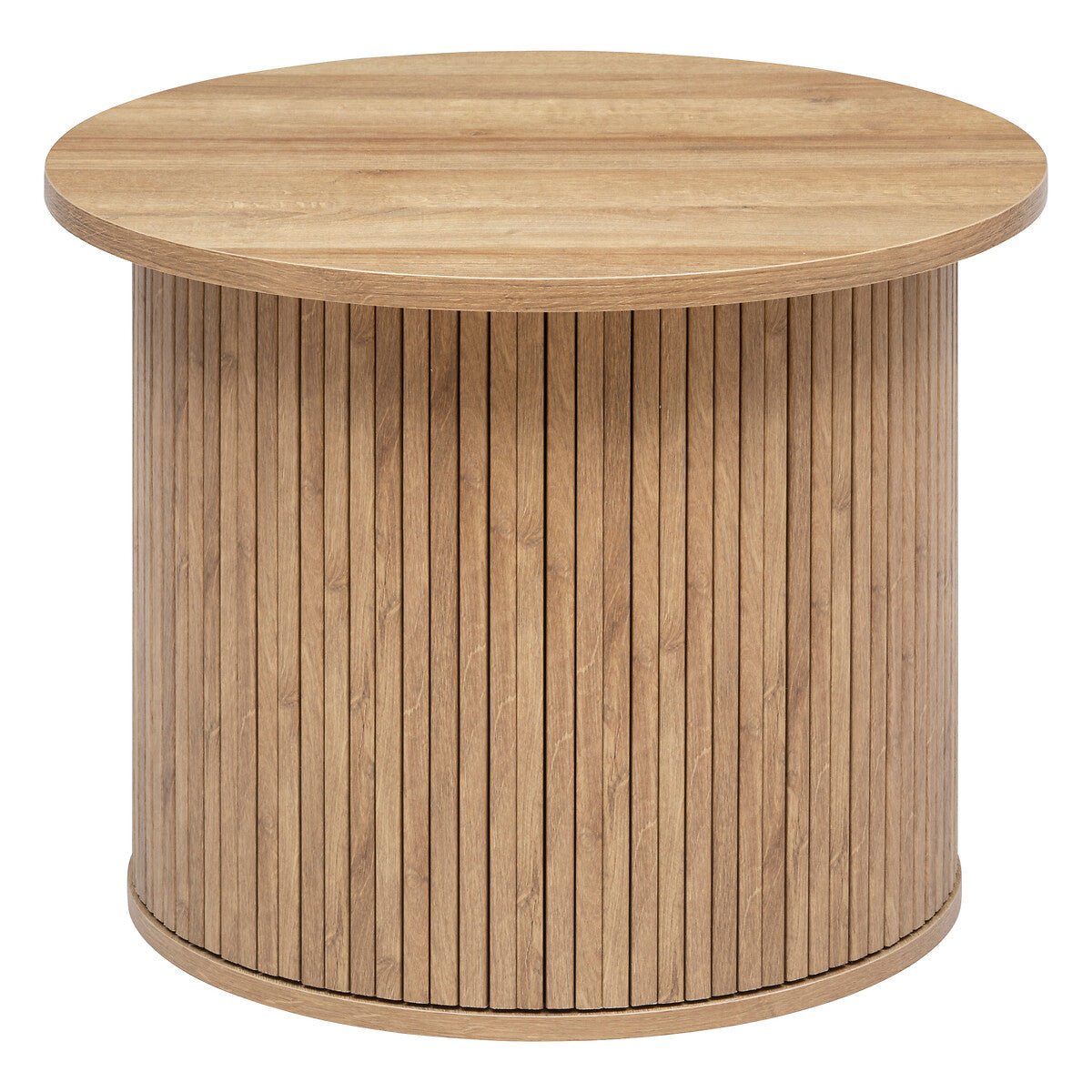 Bijzettafel van hout met een ronde vorm