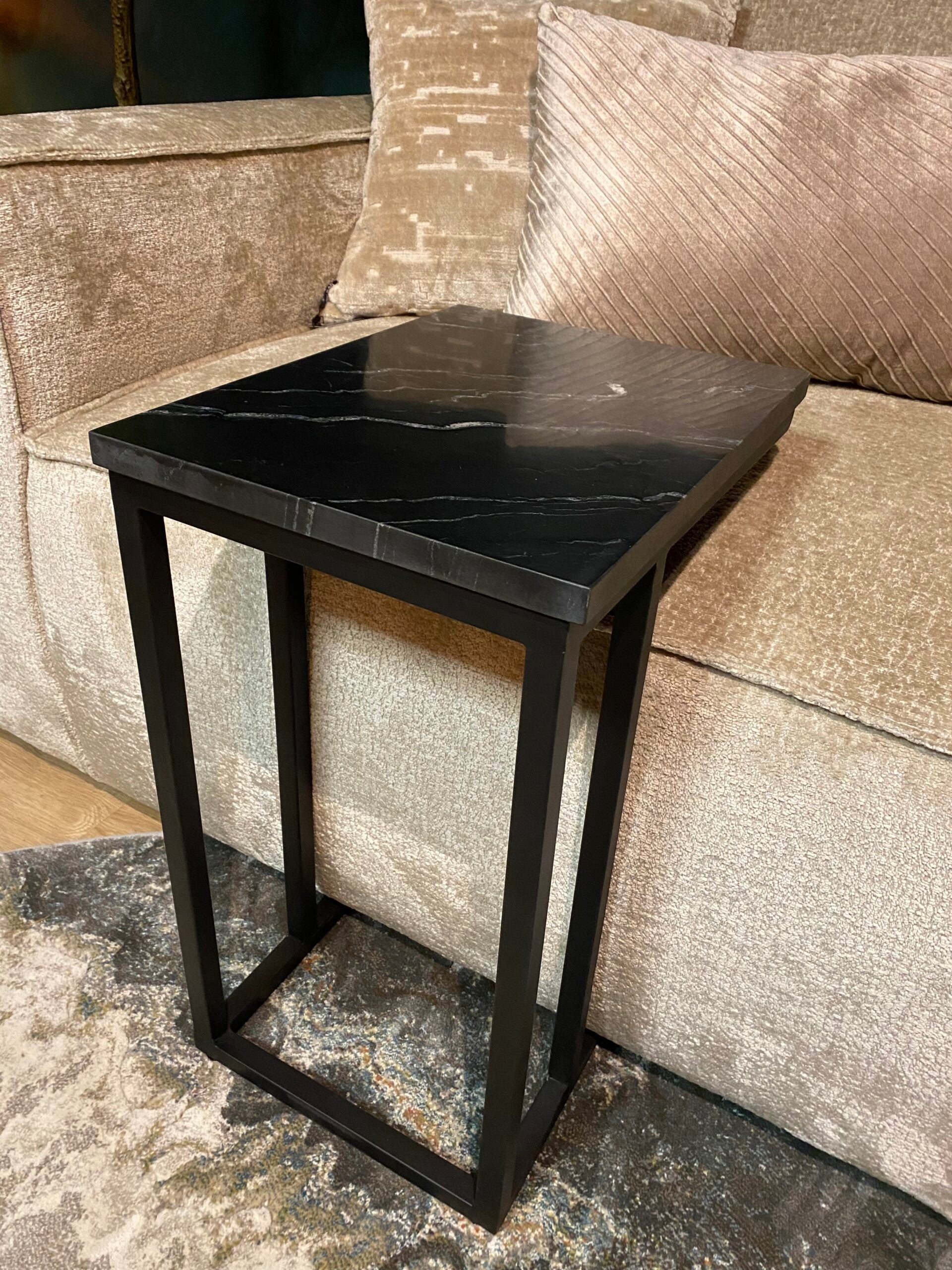 Slider Laptoptafel bijzettafel Nova | Zwart Marmer