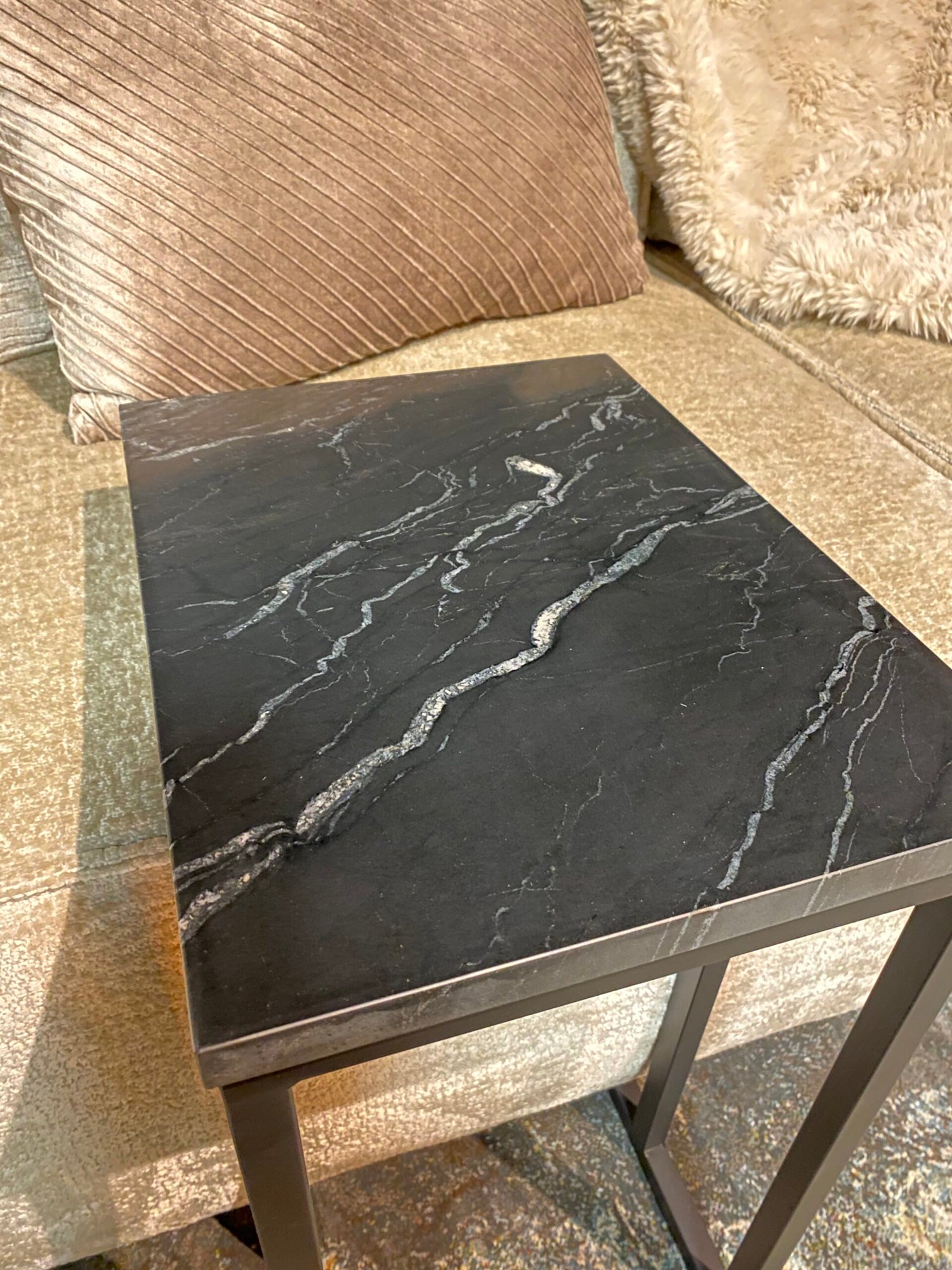 Slider Laptoptafel bijzettafel Nova | Zwart Marmer