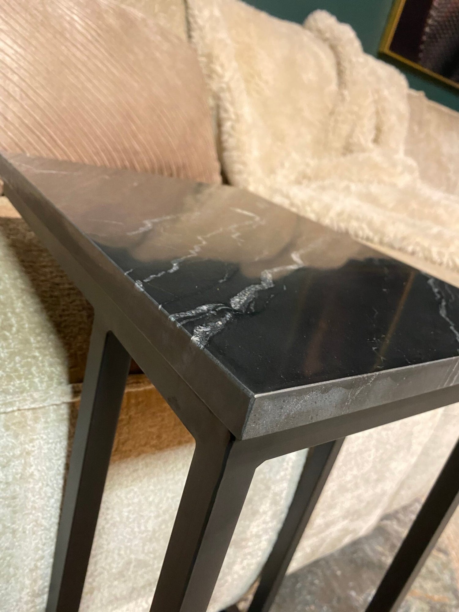 Slider Laptoptafel bijzettafel Nova | Zwart Marmer