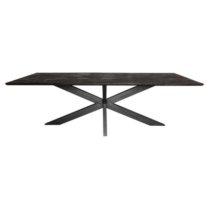 Eetkamertafel Mangohout Zwart New York | Rechthoek | 240 cm
