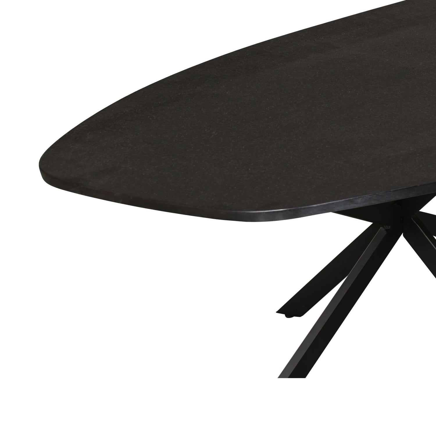 Eettafel Deens ovaal Zwart Elegance | Mangohout Staal | 240x110 cm