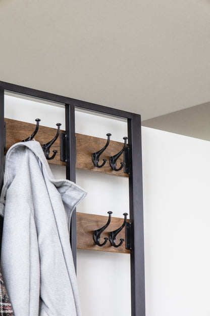 Garderoberek met Lade XL Industrieel Design | Mangohout en Staal | 100x40x190cm - Industrieelinhuis.nl