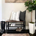 Industrieel schoenenrek | Houtlook en Staal | 73x30x45cm