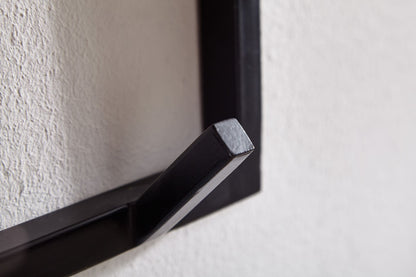 Wandkapstok hout metaal 70 cm kledingkast met plank hal haakstang