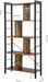 Schappenkast / Boekenkast Industrieel Design | Houtlook en Staal | 74x30x154,5cm - Industrieelinhuis.nl