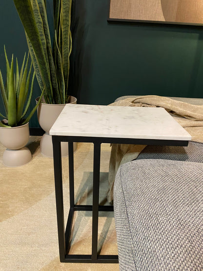 Laptoptafel Slider Nova | Wit Marmer | laptoptafel bank