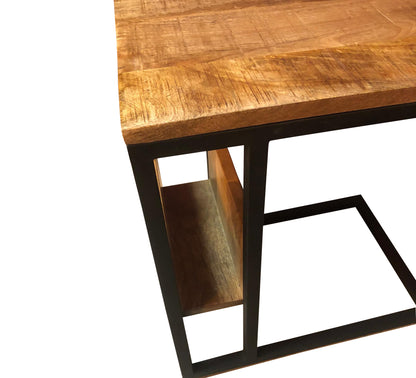 Laptoptafel mangohout | C vormige bijzettafel