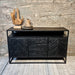 Sidetable Dressoir Kast Jax Visgraat Industrieel Design | Zwart Mangohout en Staal | 150x45x90cm - Industrieelinhuis.nl