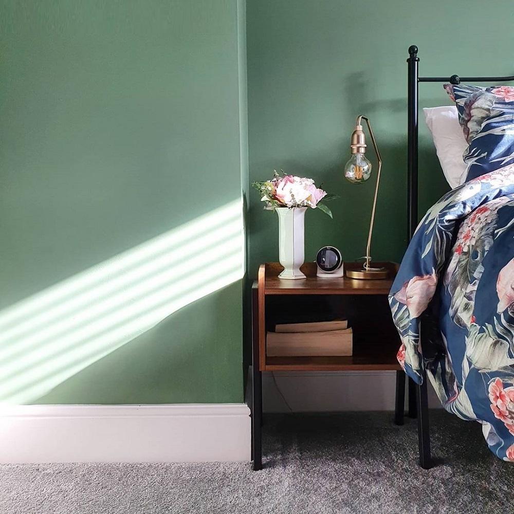 Nachtkastje Industrieel Design | Houtlook en Staal | 42x35x52cm