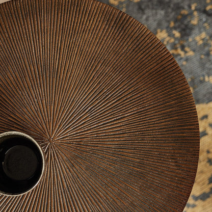 Ronde salontafel in goud en zwart | Kate | 40 cm