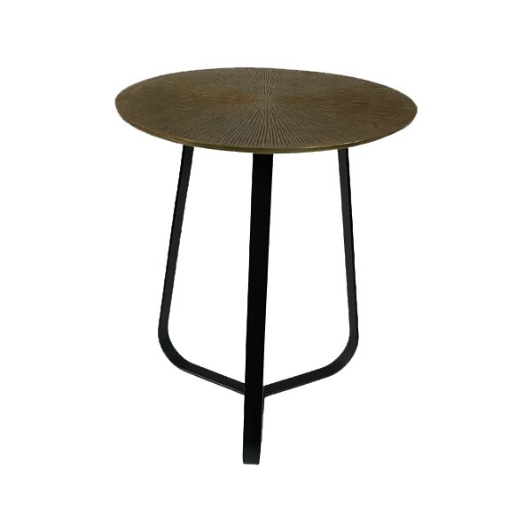 Ronde salontafel in goud en zwart | Kate | 40 cm