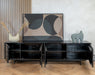 Fika tv meubel 4 deurs zwart 230cm - Industrieelinhuis.nl