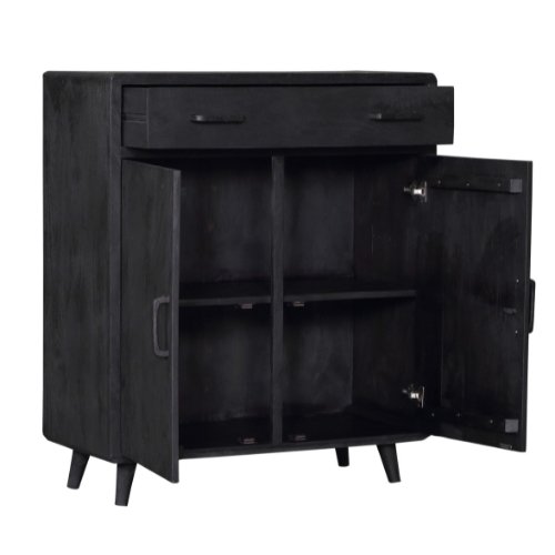 Kabinet kast Omaha Black | 100 cm - Industrieelinhuis.nl