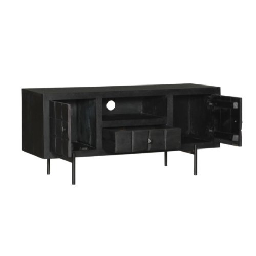 Tv meubel Brandy Black | 120 cm - Industrieelinhuis.nl