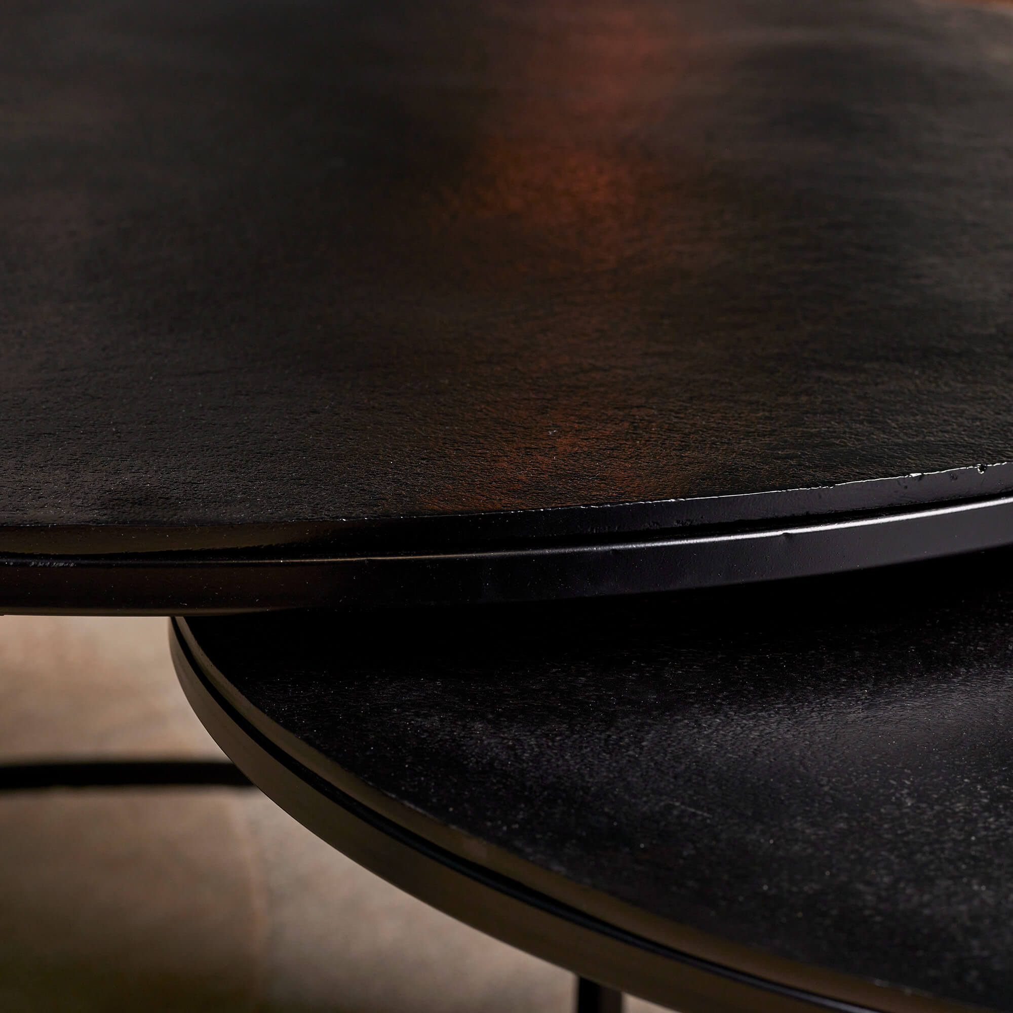 Zwarte Salontafel set Rond Aluminium