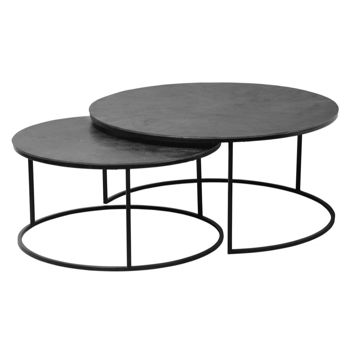 Zwarte Salontafel set Rond Aluminium