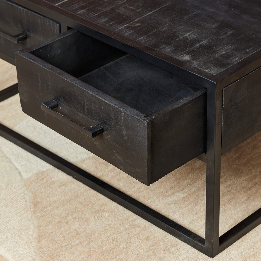 Salontafel vierkant zwart Denver | 80x80 cm