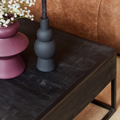 Salontafel vierkant zwart Denver | 80x80 cm