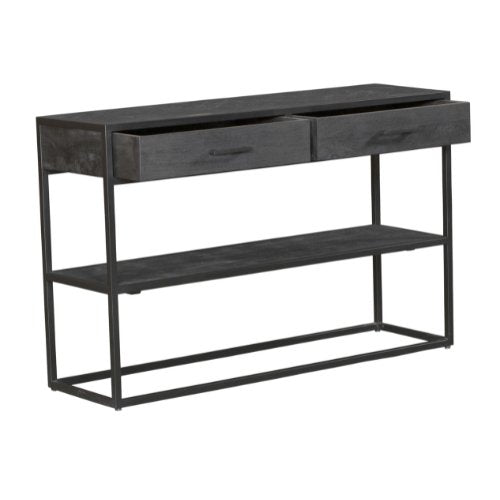 Sidetable zwart New York | 2 lades