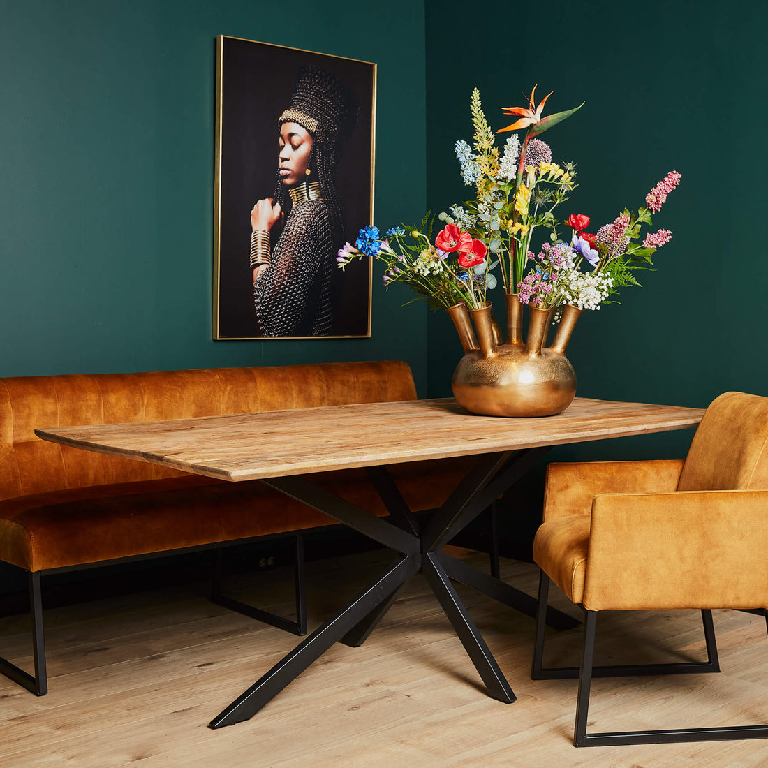 Eettafel Arlington | 200 cm - Industrieelinhuis.nl