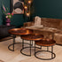 Salontafel set van 3 Clive | koper kleur | Ø 70/60/50 cm