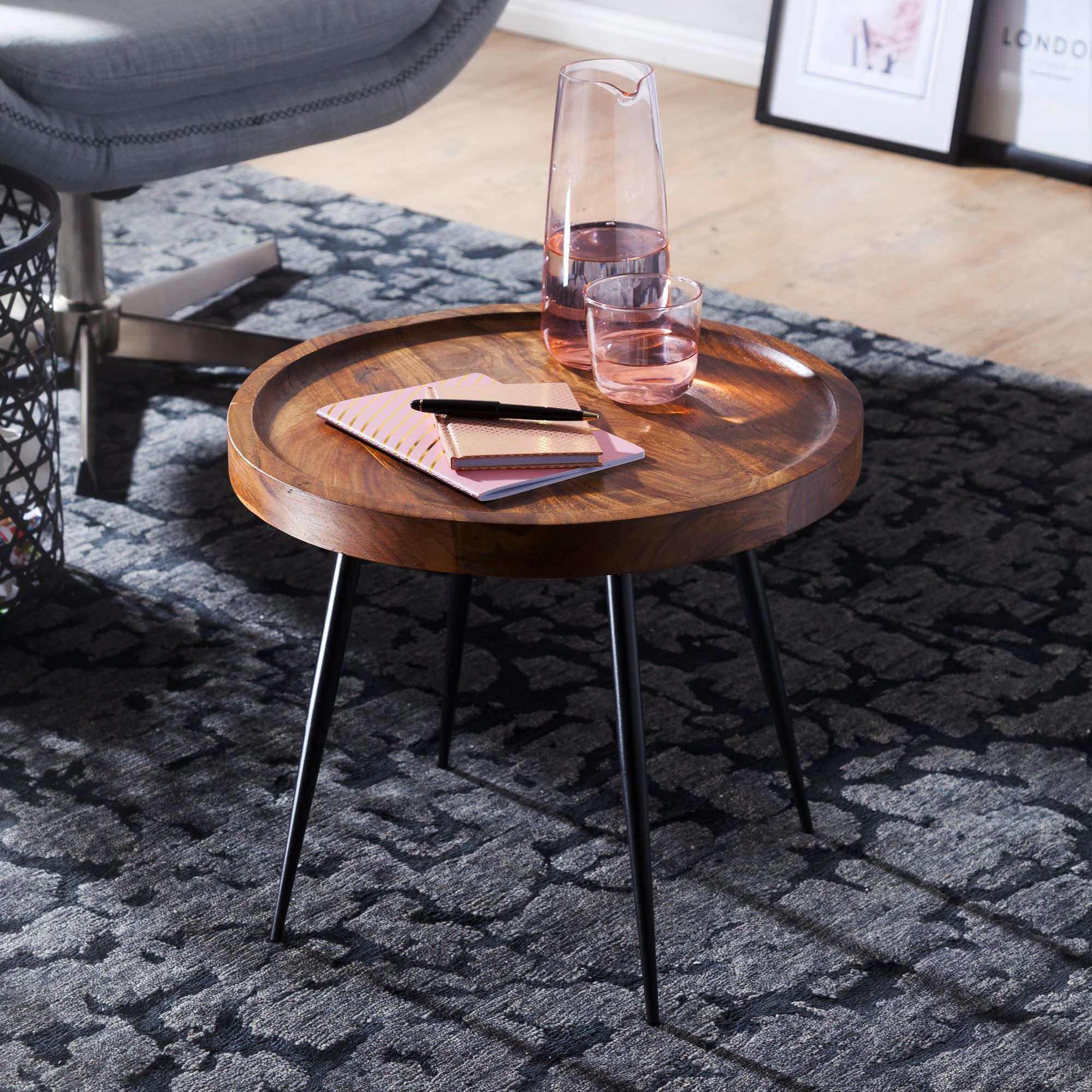 Salontafel sheesham hout | Ronde salontafel