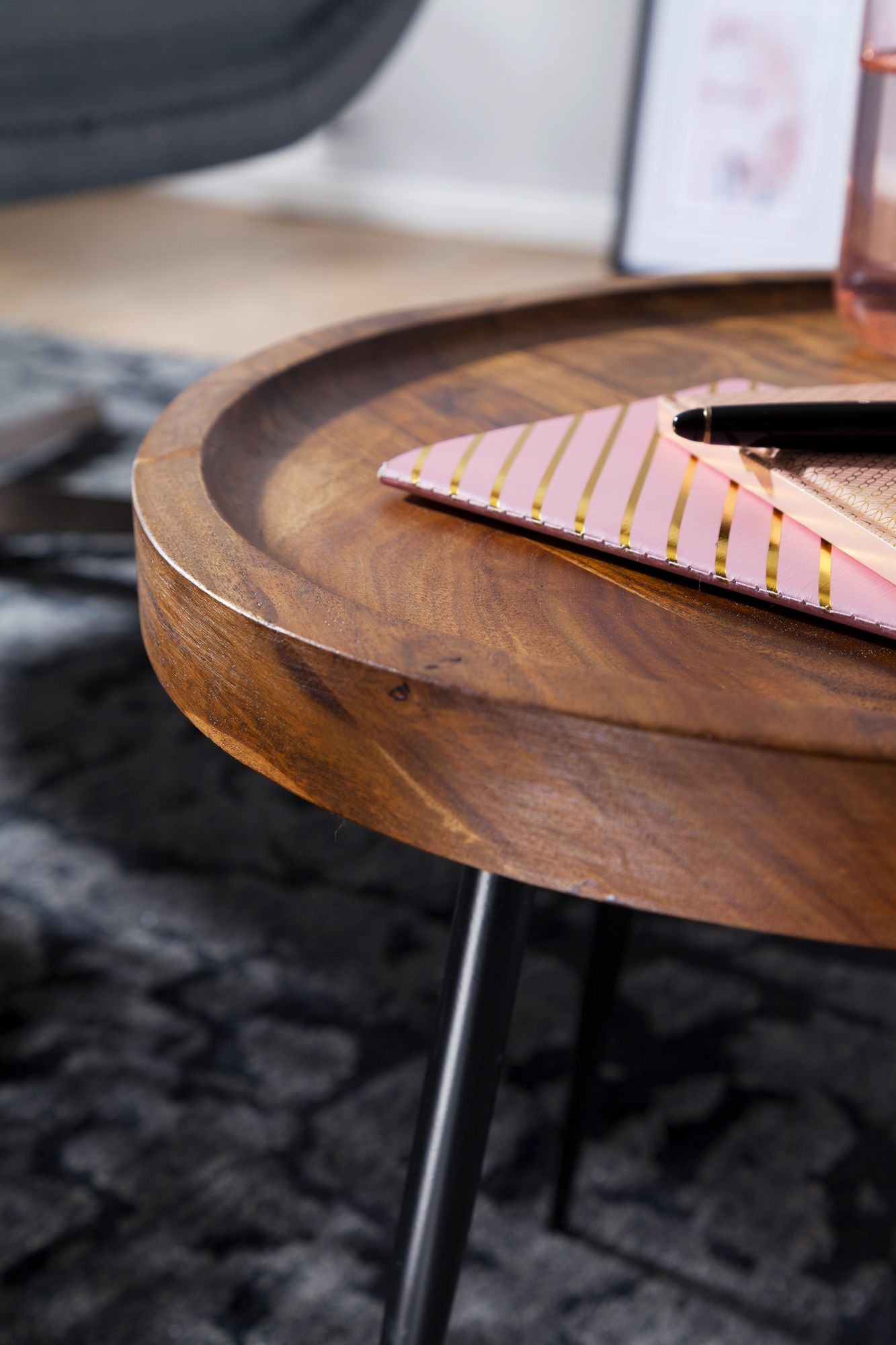 Salontafel sheesham hout | Ronde salontafel