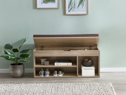 Schoenenbank met kussen 104x51x32 cm