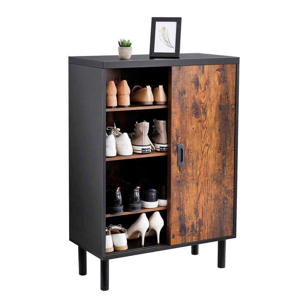 Schoenenkast hout en Staal | 70x35x100cm