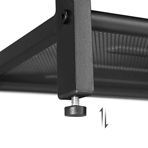 Schoenenrek industrieel zwart met hout | 80x30x44,5cm