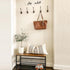 Schoenenrek industrieel zwart met hout | 80x30x44,5cm