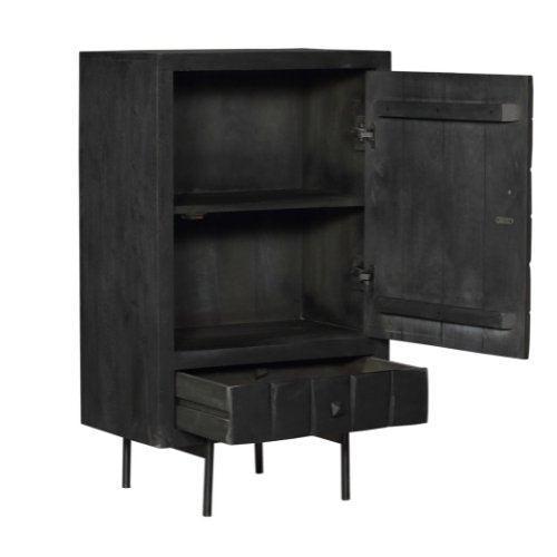Servieskast zwart Brandy Black | 60 cm breed | 1 lade