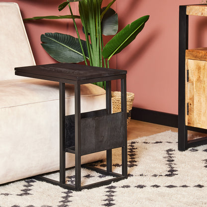 Slider Laptoptafel | Zwart mangohout