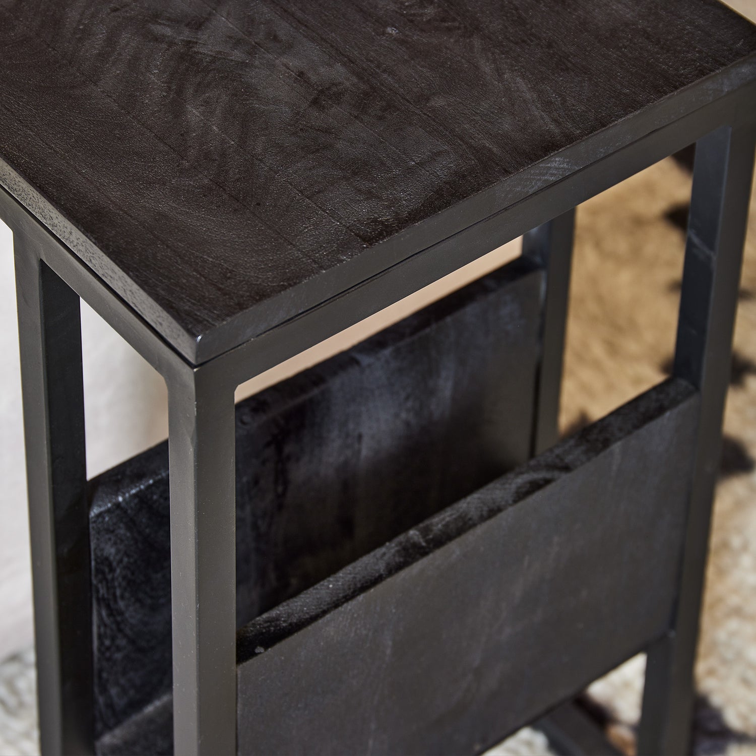 Slider Laptoptafel | Zwart mangohout