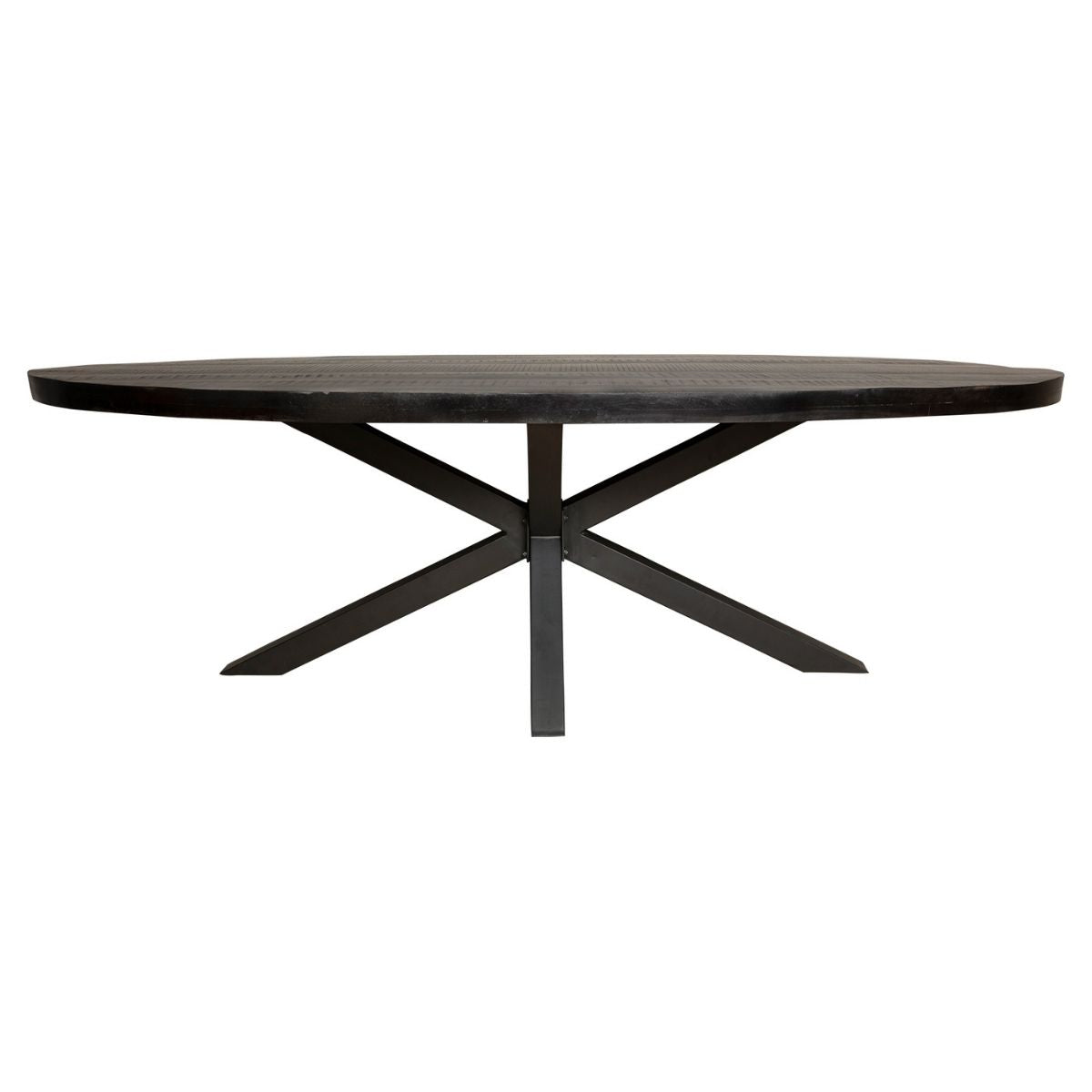 Eetkamertafel Denver Black | Ovaal | 300 cm - Industrieelinhuis.nl