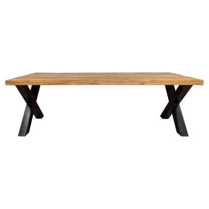 Eetkamertafel Denver | Rechthoek X-poot | 240 cm - Industrieelinhuis.nl