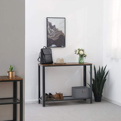Sidetable industrieel | Houtlook en Staal | 101,5x35x80cm