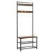 Garderoberek Industrieel Design | Houtlook en Staal | 70x32x175cm - Industrieelinhuis.nl