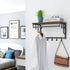 Wandkapstok Industrieel Design | Houtlook en Staal | 66x30x27cm