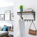 Wandkapstok Industrieel Design | Houtlook en Staal | 66x30x27cm - Industrieelinhuis.nl